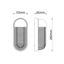 Udendrs lampe sort IP54 E27 Inspire