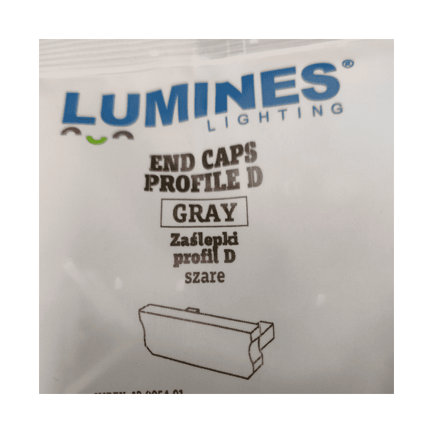 LED End Caps Profile D gray