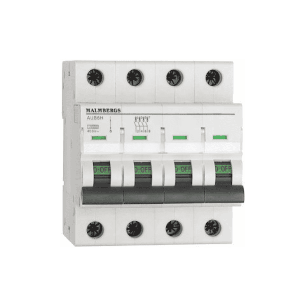 MCB automatsikring Malmbergs, 13A, 4P, C-Type