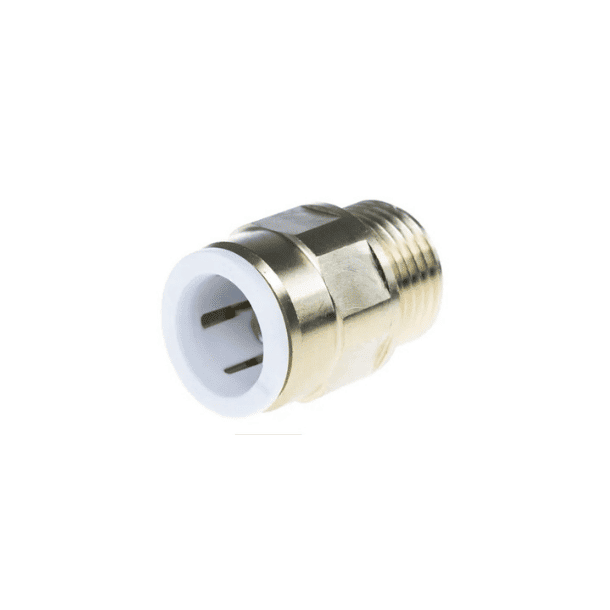 Rrfitting i messing, Lige 15mm x 1/2" Han 