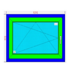 Vindue 990x790 ex. ramme. 