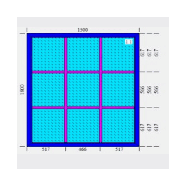 Vindue 1800x1500 ex. ramme. 