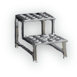 Aluminium trappe fritstende 2 trin 