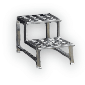 Aluminium trappe fritstende 2 trin 