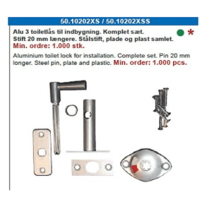 Aluminium toiletls til indbygning 