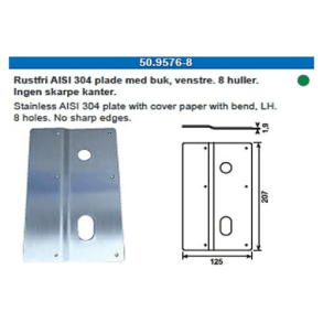 Langskilt/dr plade venstre