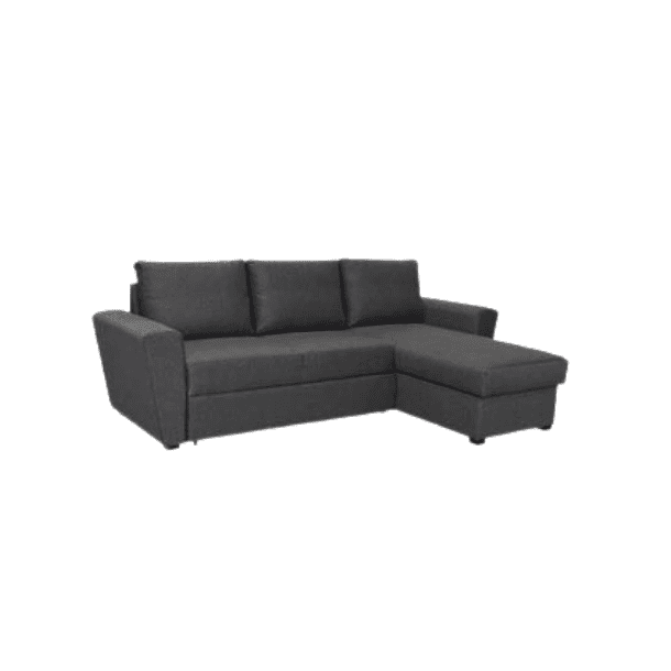 Sort sofa med udtrk