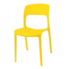 Gul plastik stol 